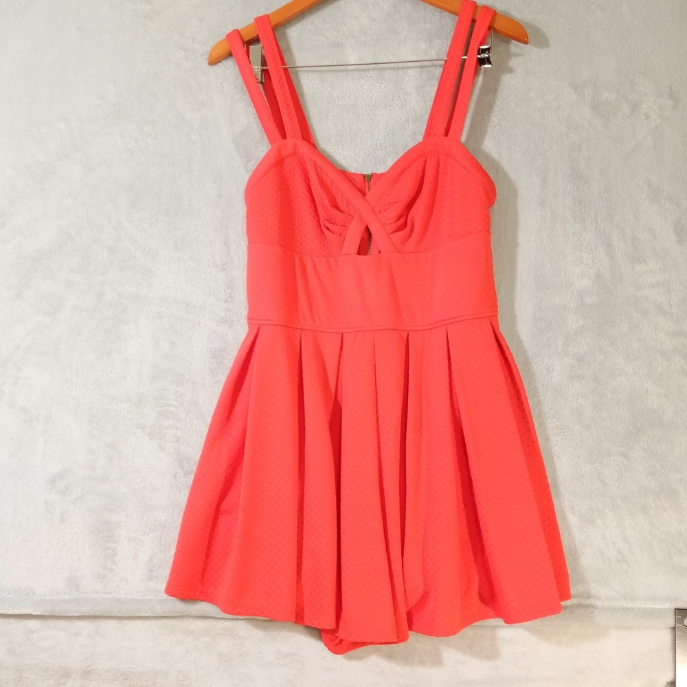 Material Girl Orange Romper in size XL